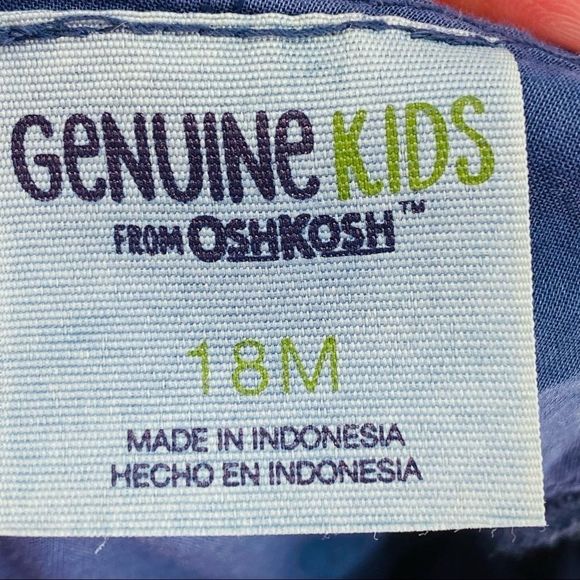 🐱Genuine Kids Denim, Embroiderd Red Floral 18mo - Picture 3 of 3